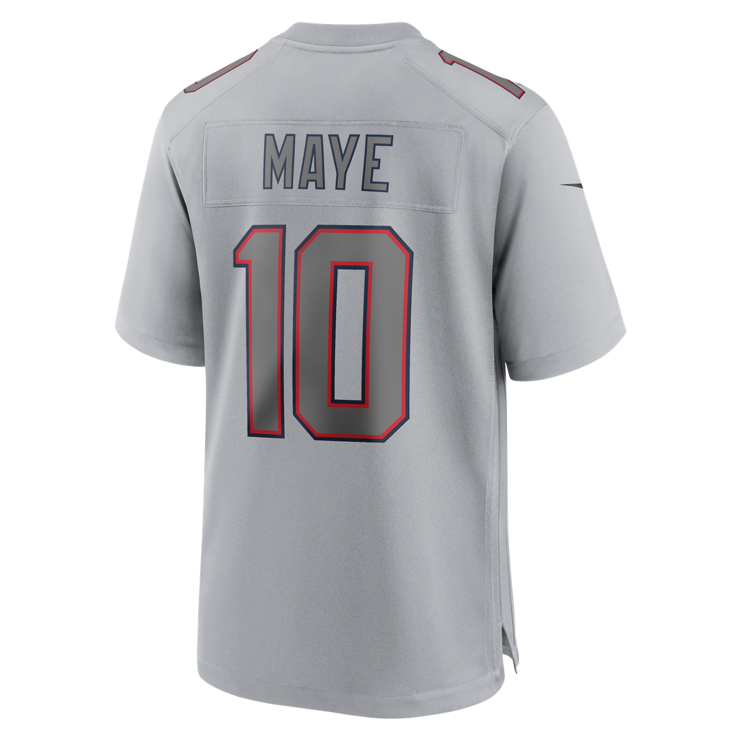 Men's New England Patriots Drake Maye Gray Atmosphere Fashion Game NFL Football Jersey - view 3