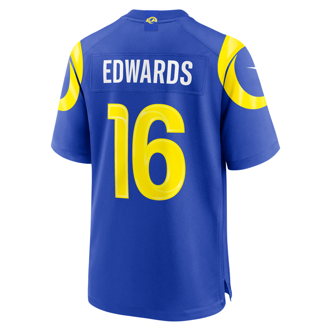 Men's Los Angeles Rams Tru Edwards Royal Team Game NFL Football Jersey - view 3