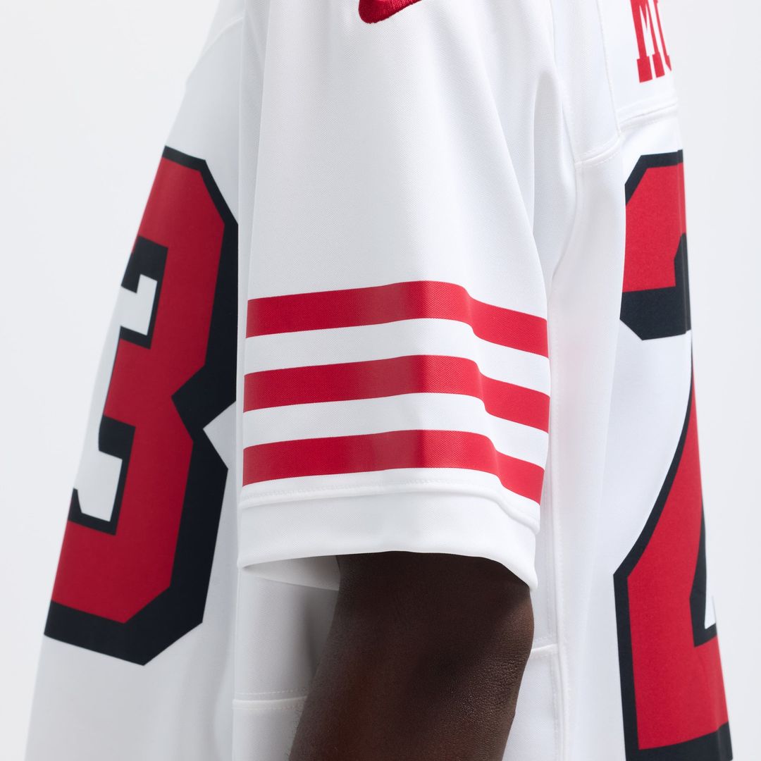 Men's San Francisco 49ers Christian McCaffrey Scarlet Limited NFL Football Jersey - view 16