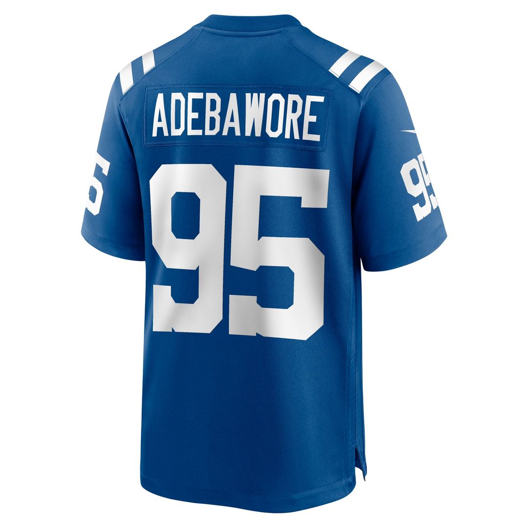 Men's Indianapolis Colts Adetomiwa Adebawore Royal Team Game NFL Football Jersey - view 3