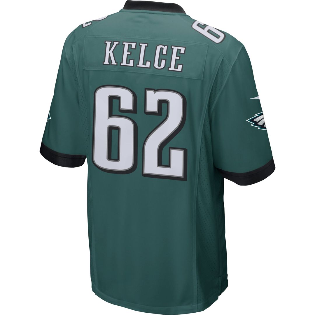 Men's Philadelphia Eagles Jason Kelce Midnight Green Game NFL Football Jersey - view 3