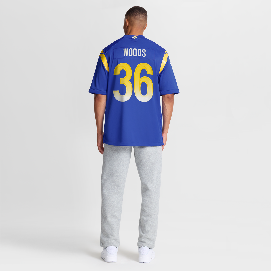 Men's Los Angeles Rams Charles Woods Royal Game NFL Football Jersey - view 8