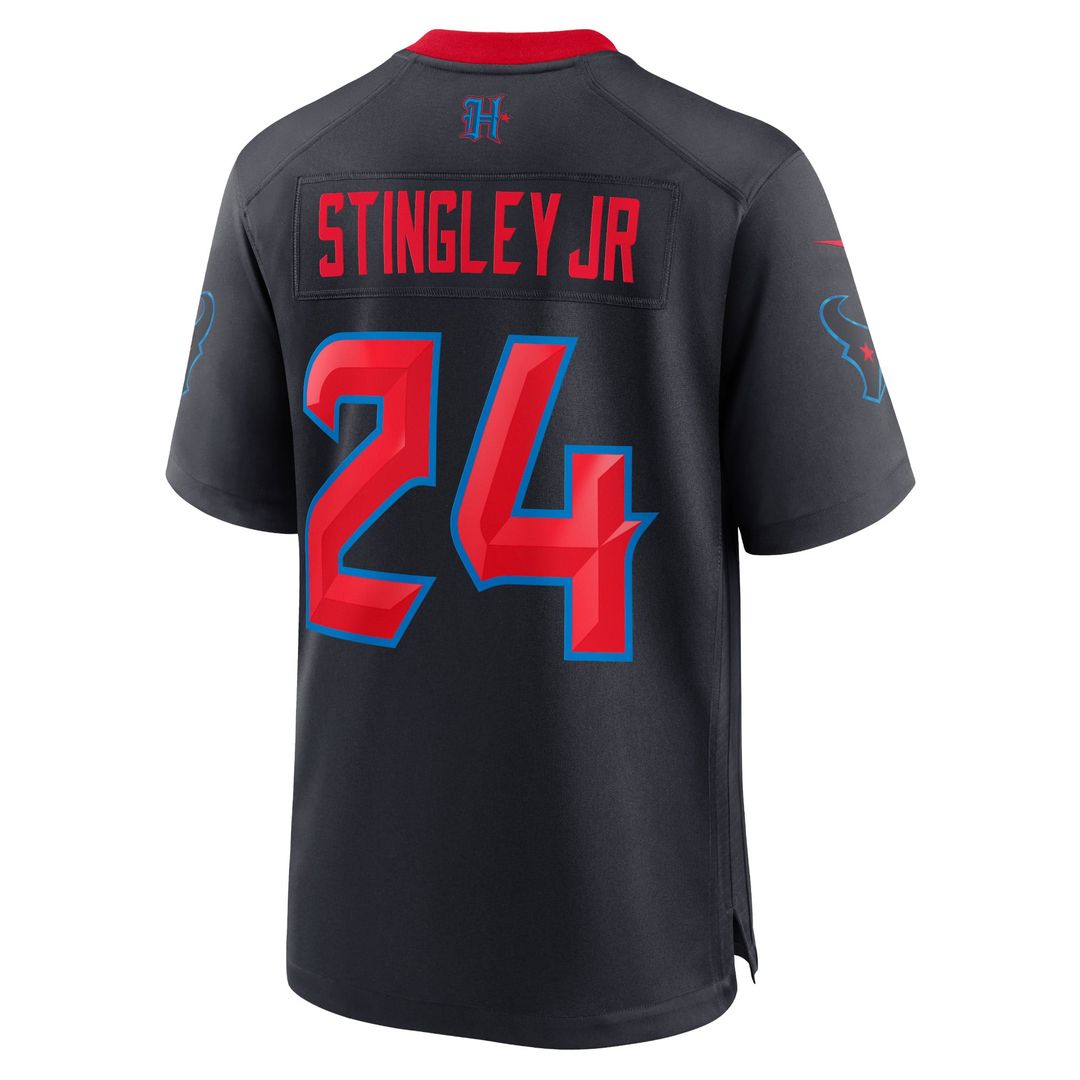 Men's Houston Texans Derek Stingley Jr. Navy 2nd Alternate Game NFL Football Jersey - view 3