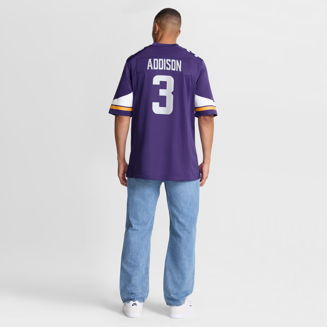 Men's Minnesota Vikings Jordan Addison White Alternate Game NFL Football Jersey - view 14