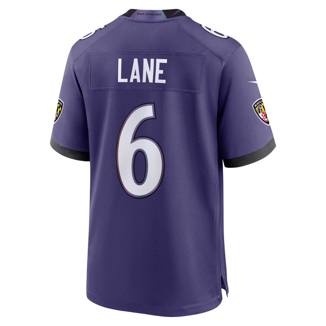 Men's Baltimore Ravens Ja'Kobi Lane Purple Team Game NFL Football Jersey - view 3