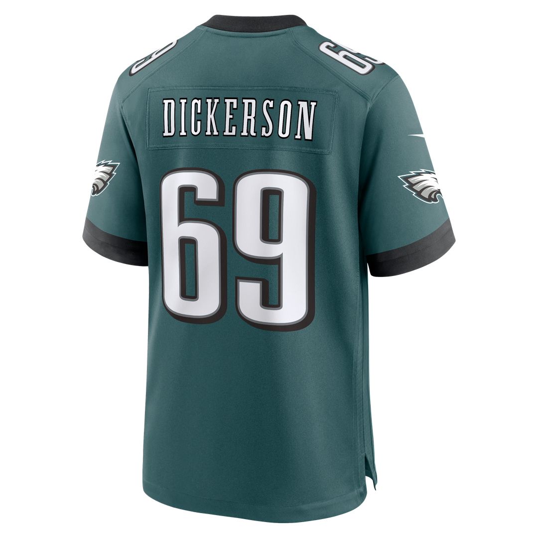 Men's Philadelphia Eagles Landon Dickerson Midnight Green Team Game NFL Football Jersey - view 3