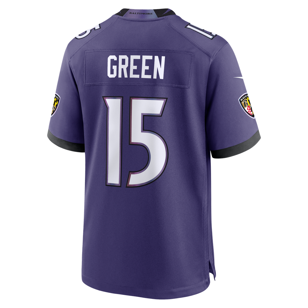Men's Baltimore Ravens Mike Green Purple Team Game NFL Football Jersey - view 3