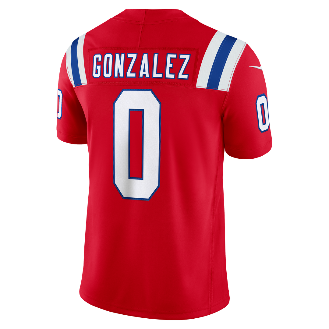 Men's New England Patriots Christian Gonzalez White Stitched Limited NFL Football Jersey - view 12