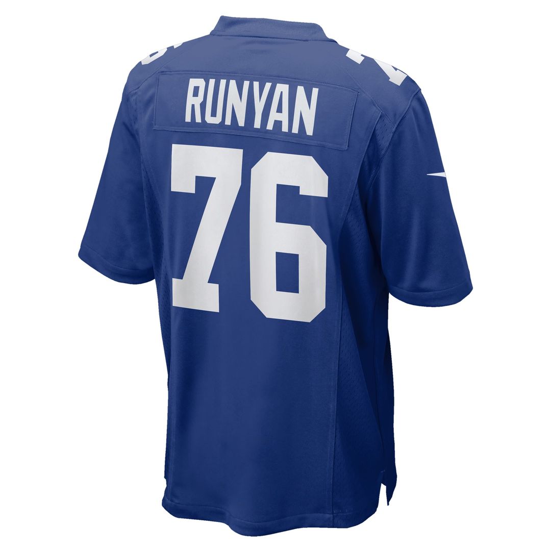 Men's New York Giants Jon Runyan Royal Team Game NFL Football Jersey - view 3