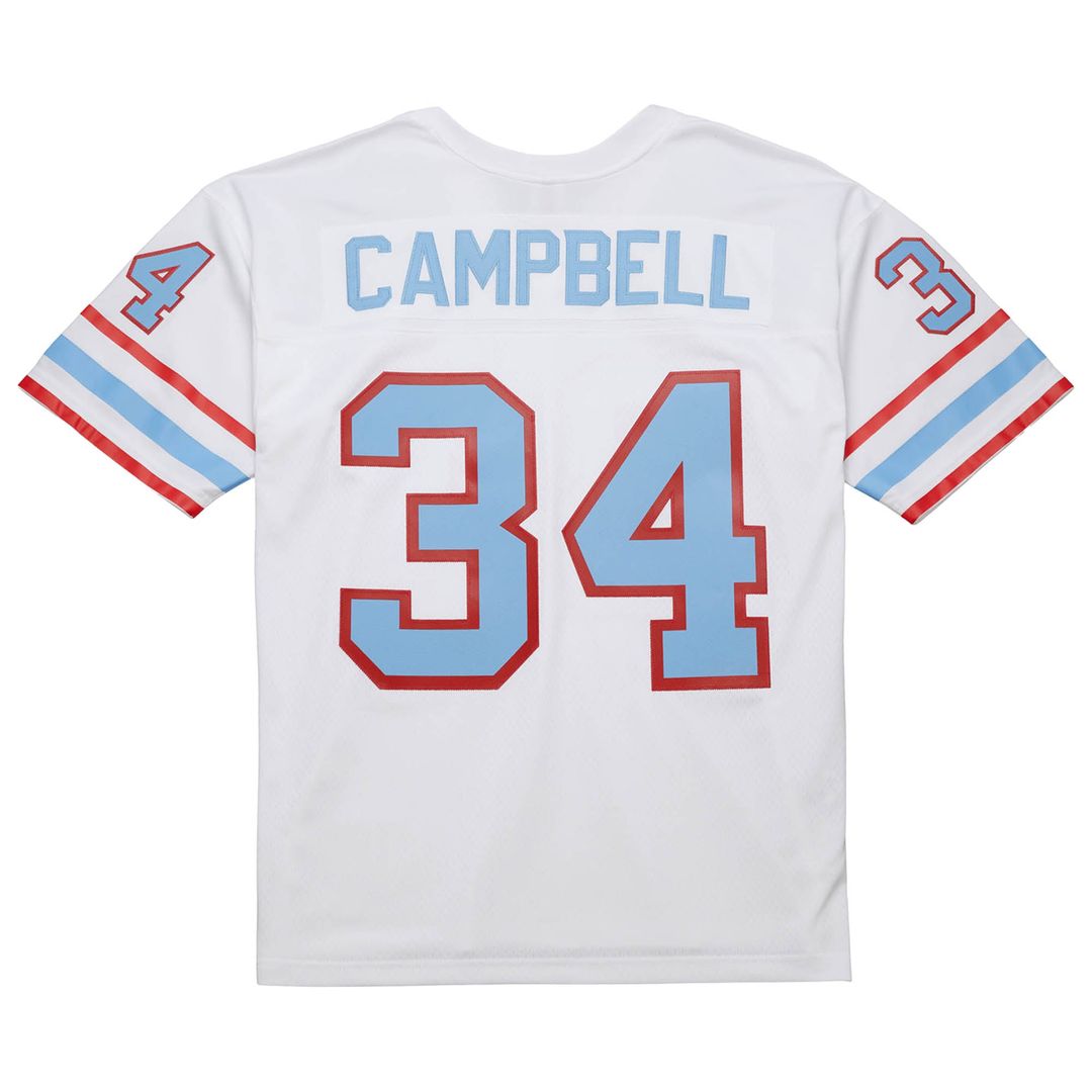 Men's Houston Oilers Earl Campbell White 1979 Legacy Replica NFL Football Jersey - view 3