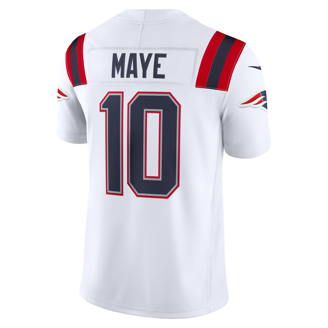 Men's New England Patriots Drake Maye Red Alternate Stitched Limited NFL Football Jersey - view 9