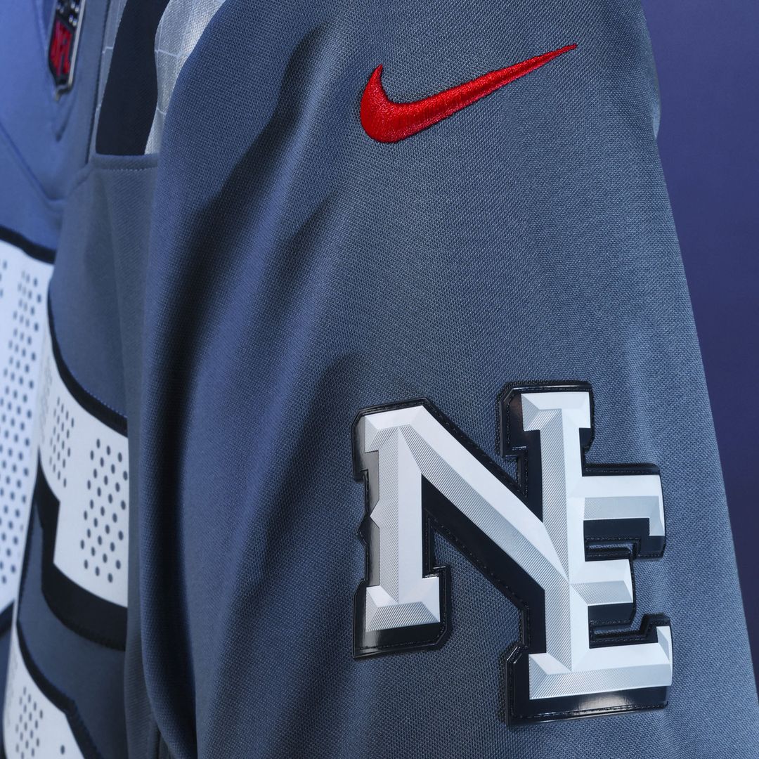 Men's New England Patriots Hunter Henry Blue Rivalries Collection Stitched Limited NFL Football Jersey - view 6