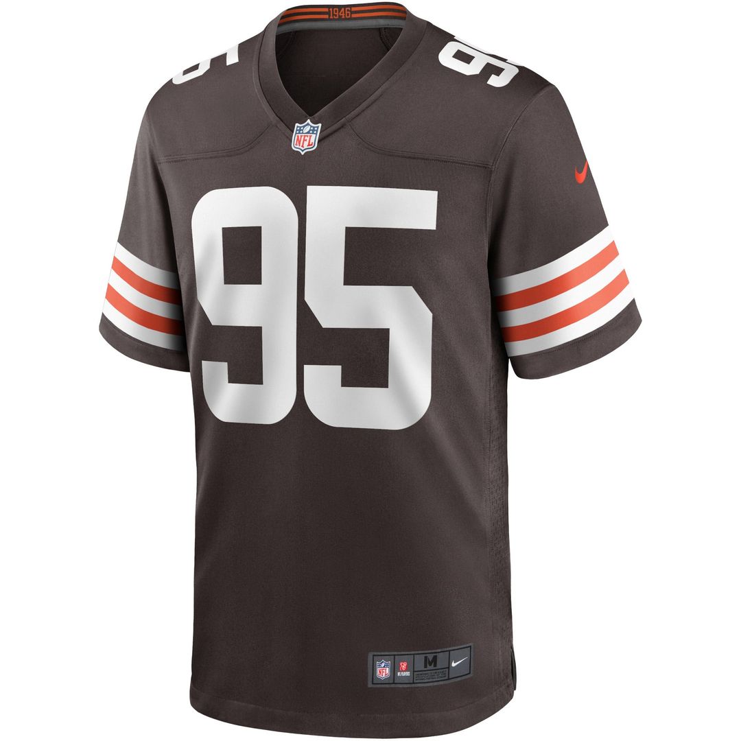 Men's Cleveland Browns Myles Garrett Brown Game NFL Football Jersey - view 2