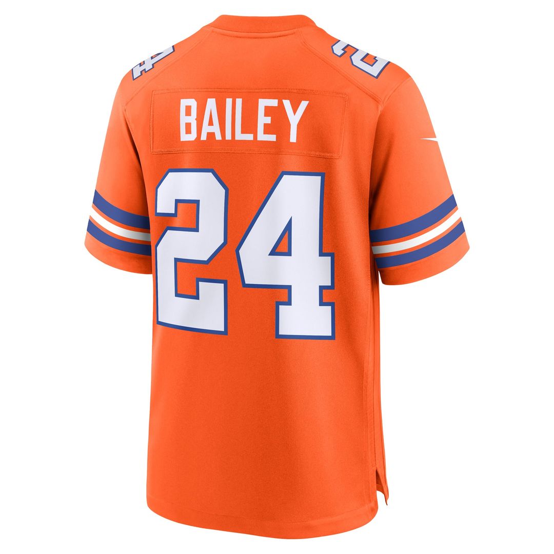 Men's Denver Broncos Champ Bailey Orange Retired Player Alternate Game NFL Football Jersey - view 3