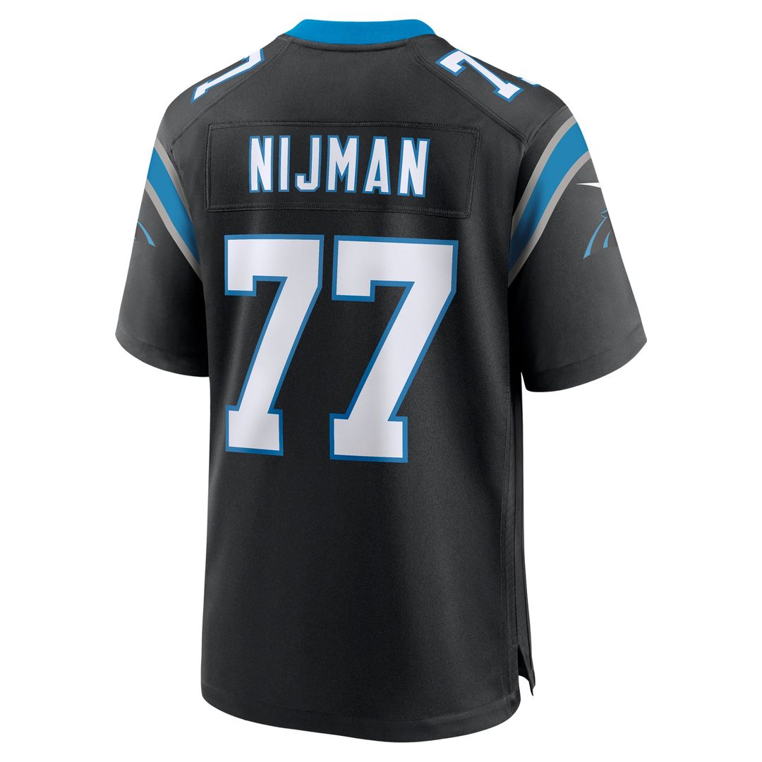 Men's Carolina Panthers Yosh Nijman Black Game NFL Football Jersey - view 3