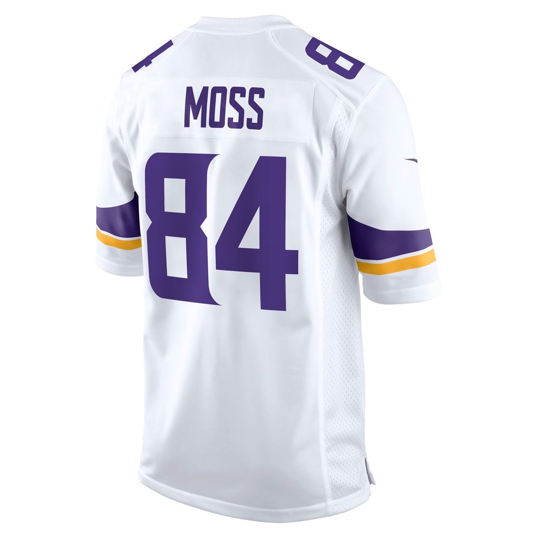 Men's Minnesota Vikings Randy Moss White Retired Player Game NFL Football Jersey - view 3