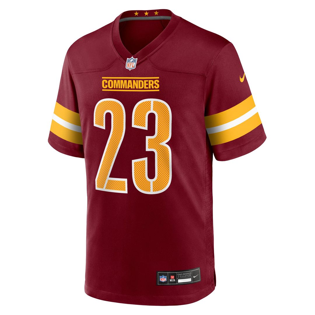 Men's Washington Commanders Trey Amos Burgundy Team Game NFL Football Jersey - view 2
