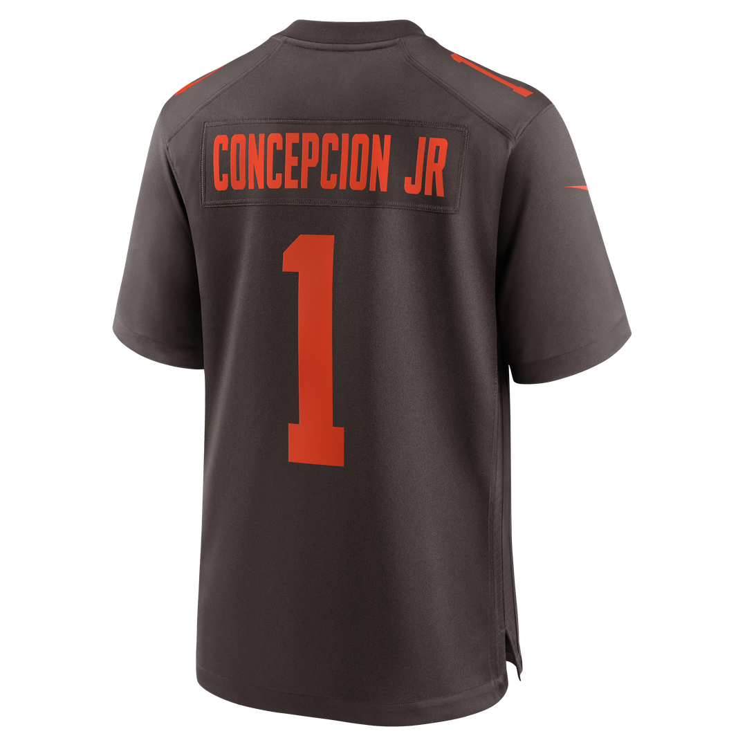 Men's Cleveland Browns KC Concepcion Jr. White Game NFL Football Jersey - view 9