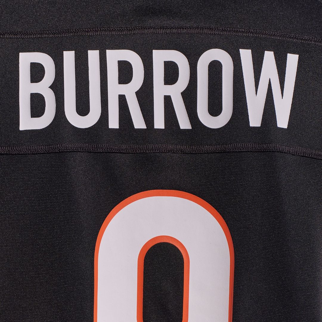 Men's Cincinnati Bengals Joe Burrow Black Player Game NFL Football Jersey - view 13