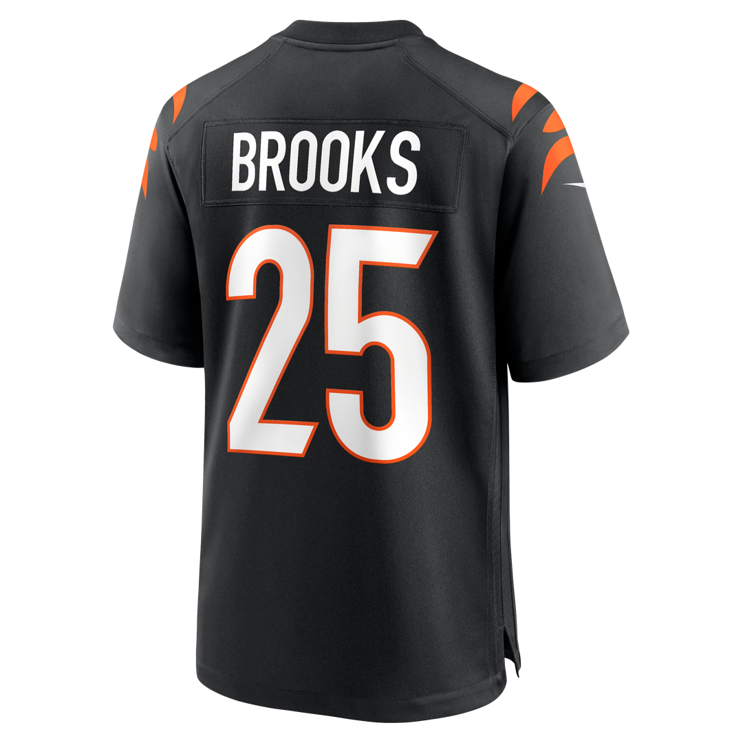 Men's Cincinnati Bengals Tahj Brooks Black Team Game NFL Football Jersey - view 3