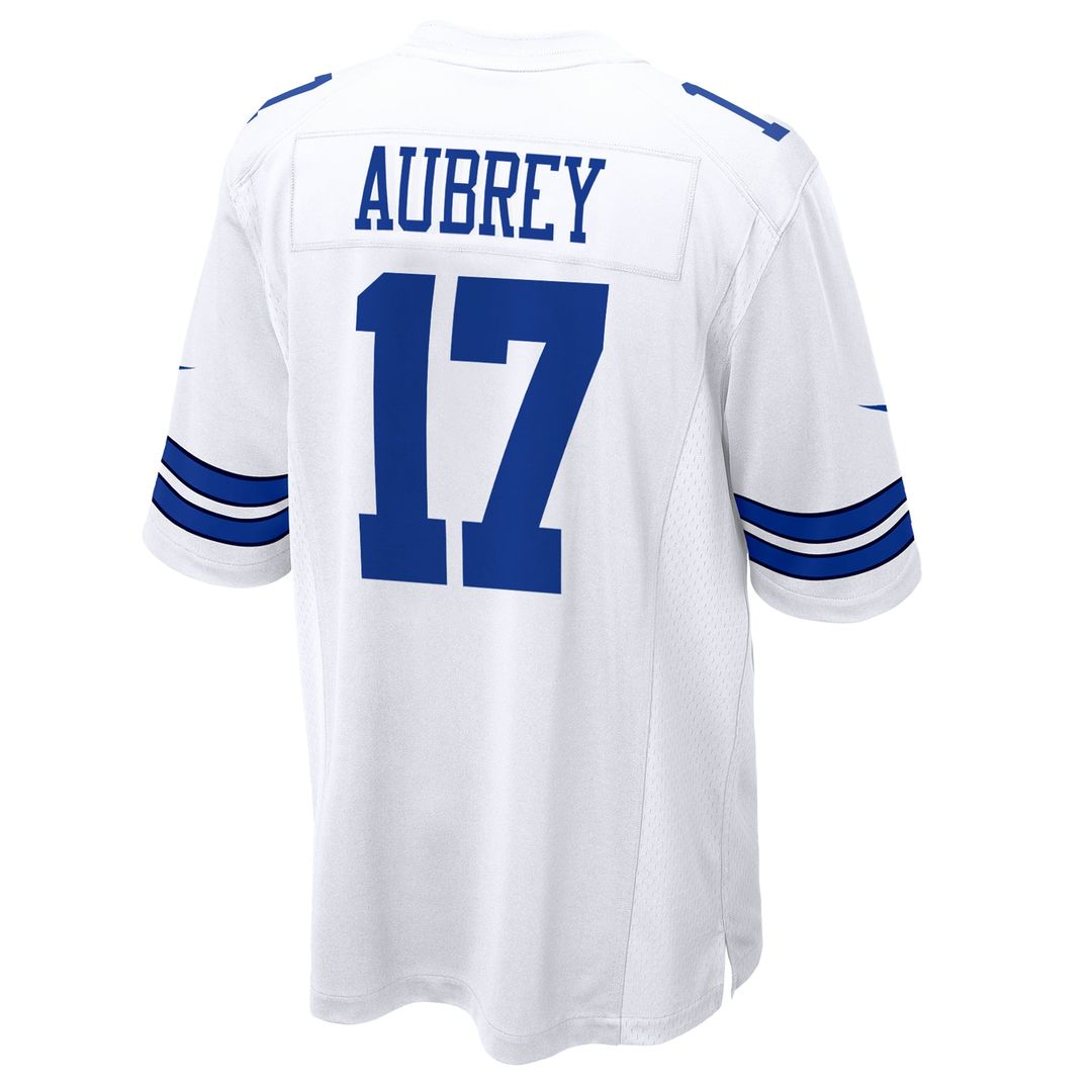 Men's Dallas Cowboys Brandon Aubrey White Game NFL Football Jersey - view 3