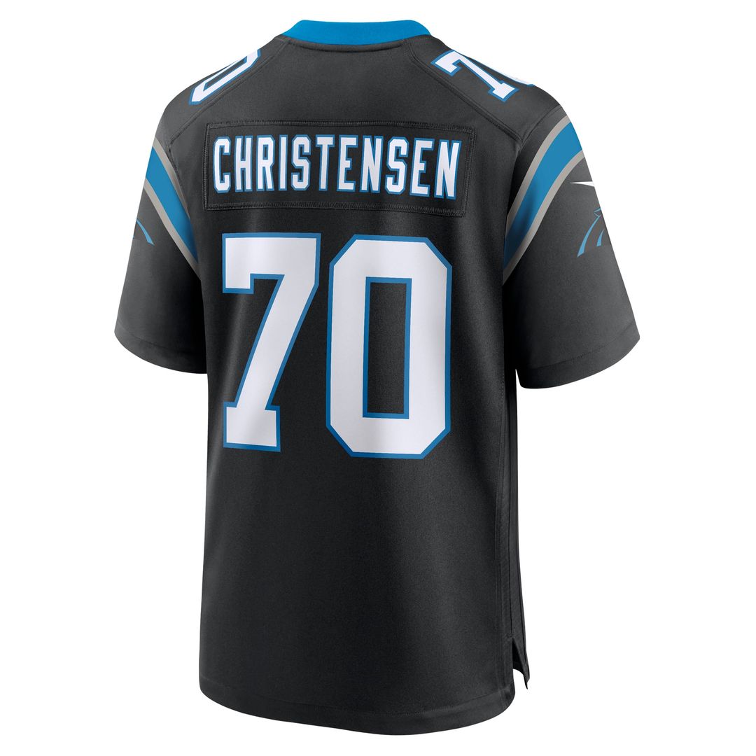 Men's Carolina Panthers Brady Christensen Black Team Game NFL Football Jersey - view 3