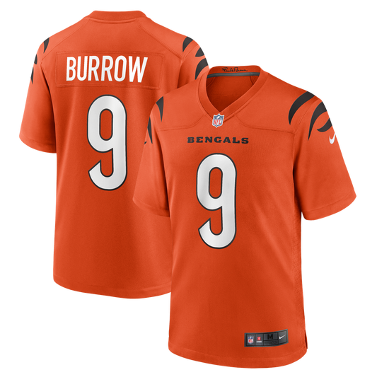 Men's Cincinnati Bengals Joe Burrow Orange Alternate Game NFL Football Jersey - view 1