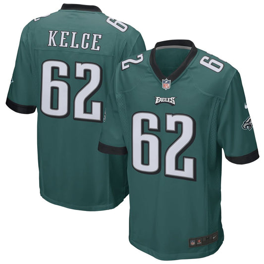 Men's Philadelphia Eagles Jason Kelce Midnight Green Game NFL Football Jersey - view 1