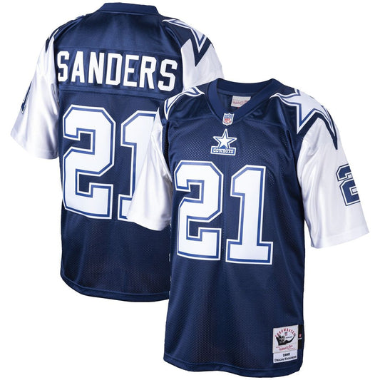 Men's Dallas Cowboys Deion Sanders Navy Big & Tall 1995 Retired Player Replica NFL Football Jersey - view 1