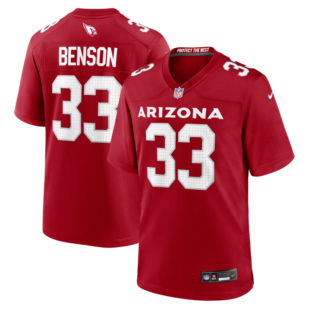 Men's Arizona Cardinals Trey Benson Cardinal Team Game NFL Football Jersey - view 1