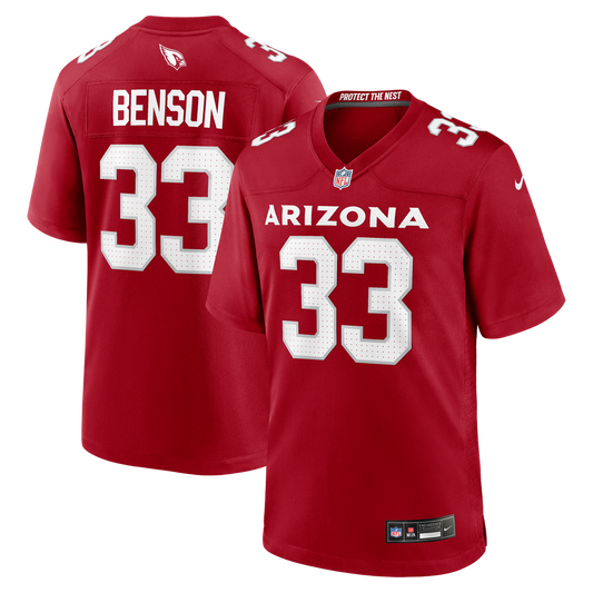 Men's Arizona Cardinals Trey Benson Cardinal Team Game NFL Football Jersey - view 1