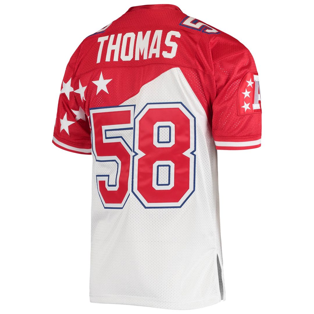 Men's AFC Derrick Thomas White/Red 1995 Pro Bowl NFL Football Jersey - view 3