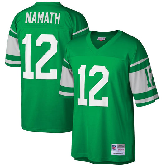 Men's New York Jets Joe Namath Green Big & Tall 1968 Retired Player Replica NFL Football Jersey - view 1
