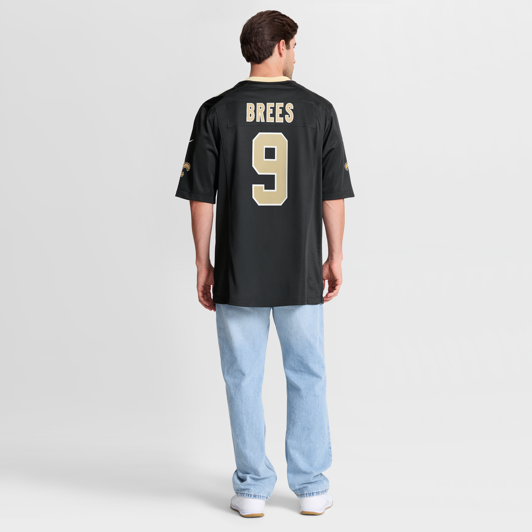 Men's New Orleans Saints Drew Brees Black Team Game NFL Football Jersey - view 5