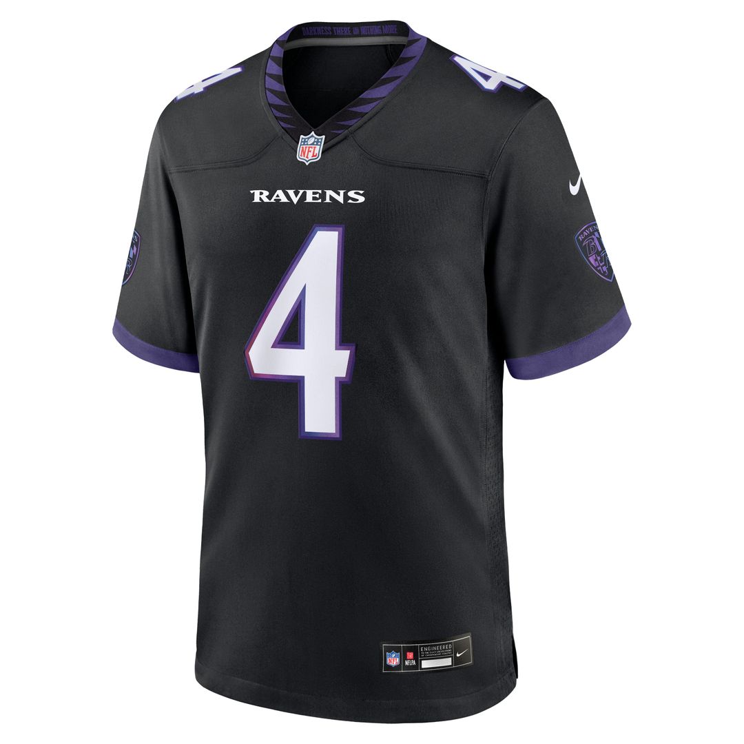 Men's Baltimore Ravens Zay Flowers Purple Alternate Game NFL Football Jersey - view 8