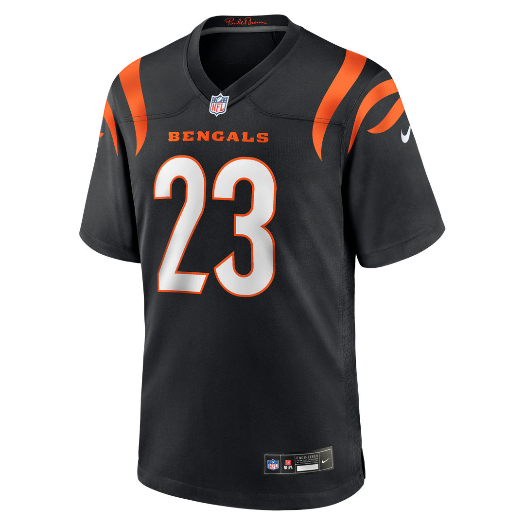 Men's Cincinnati Bengals Daxton Hill Black Player Game NFL Football Jersey - view 2