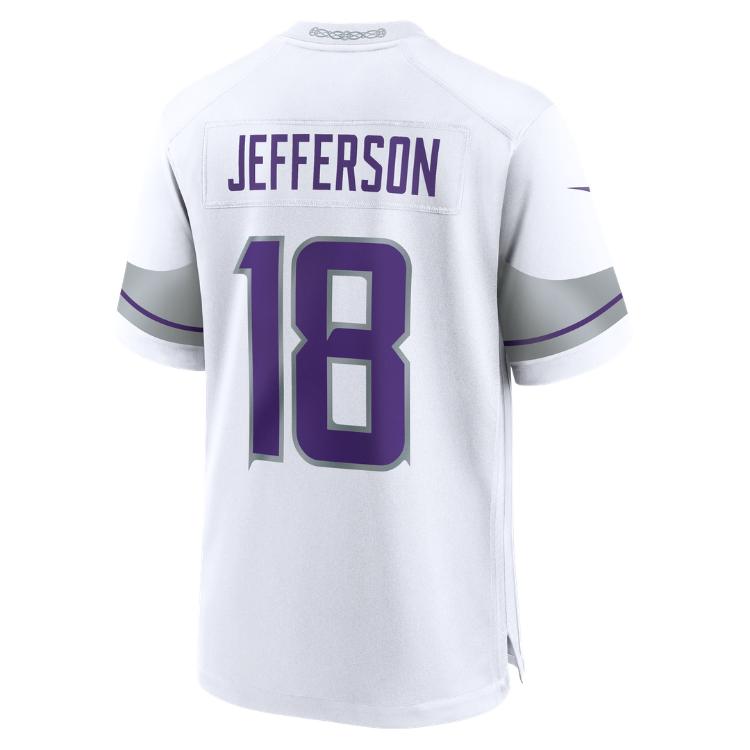 Men's Minnesota Vikings Justin Jefferson White Alternate Game NFL Football Jersey - view 8
