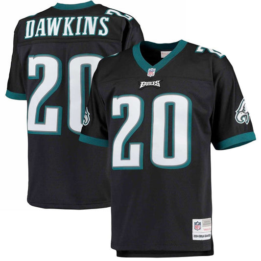 Men's Philadelphia Eagles Brian Dawkins Black Big & Tall 2004 Retired Player Replica NFL Football Jersey - view 1