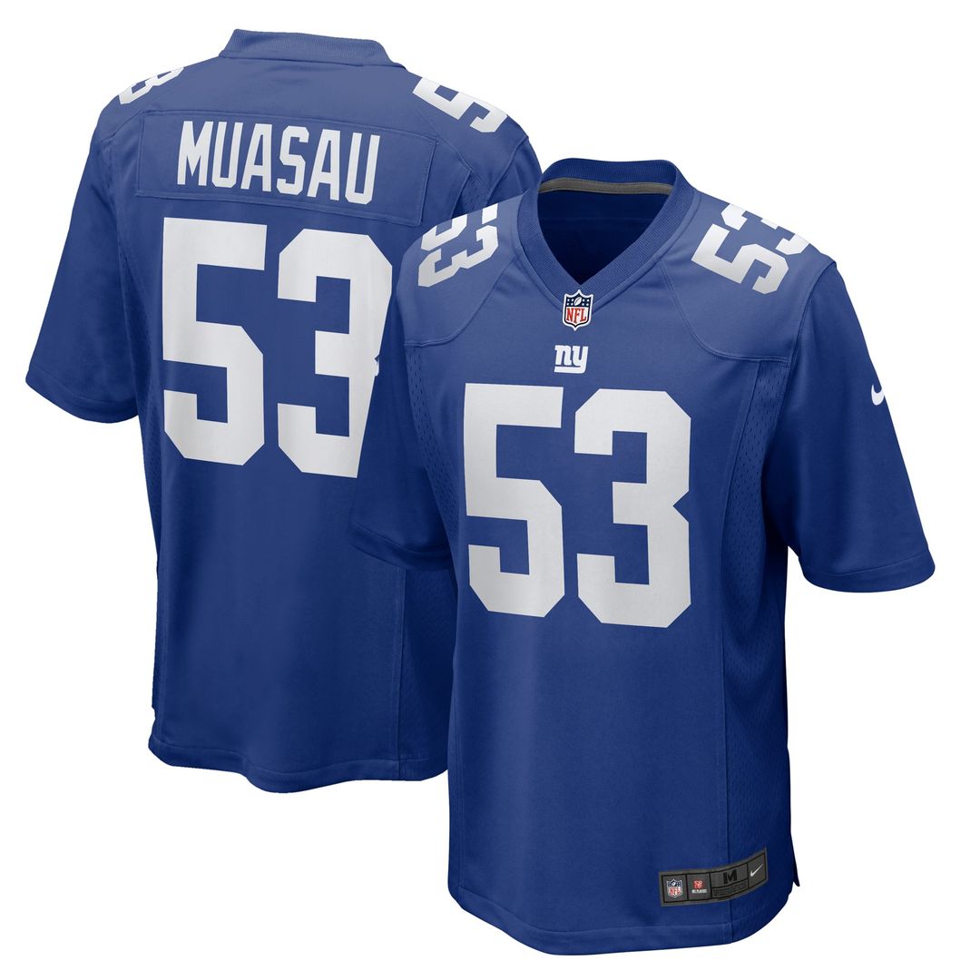 Men's New York Giants Darius Muasau Royal Team Game NFL Football Jersey - view 1