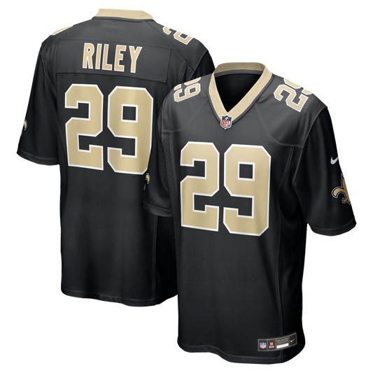 Men's New Orleans Saints Quincy Riley Black Team Game NFL Football Jersey - view 1