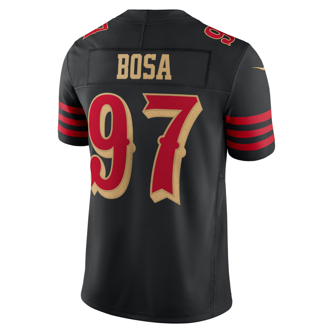 Men's San Francisco 49ers Nick Bosa Black Rivalries Collection Stitched Limited NFL Football Jersey - view 8