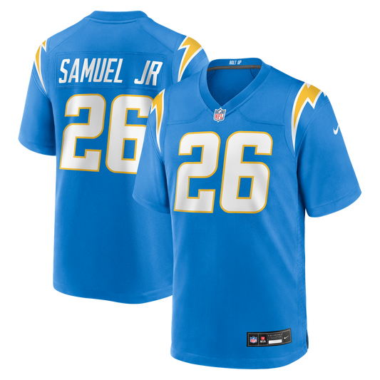 Men's Los Angeles Chargers Asante Samuel Jr. Powder Blue Game NFL Football Jersey - view 1