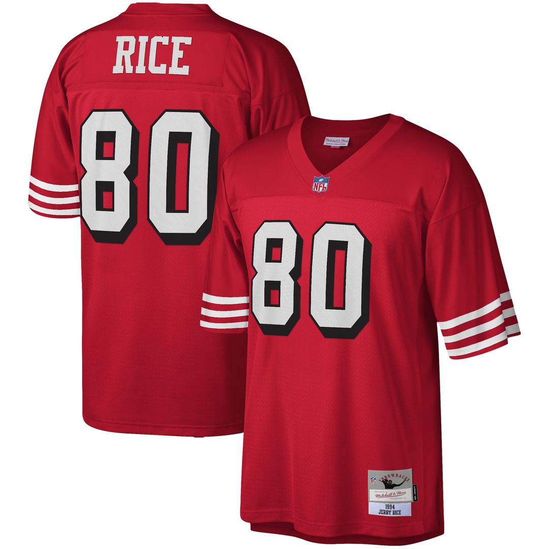 Men's San Francisco 49ers Jerry Rice Scarlet Legacy Replica NFL Football Jersey - view 1