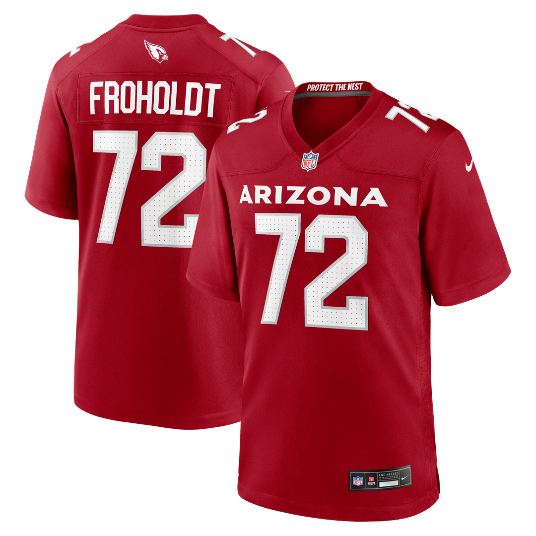 Men's Arizona Cardinals Hjalte Froholdt Cardinal Team Game NFL Football Jersey - view 1