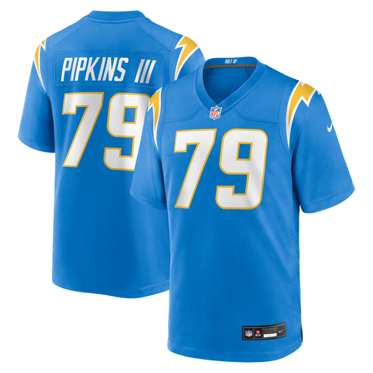 Men's Los Angeles Chargers Trey Pipkins III Powder Blue Game NFL Football Jersey - view 1
