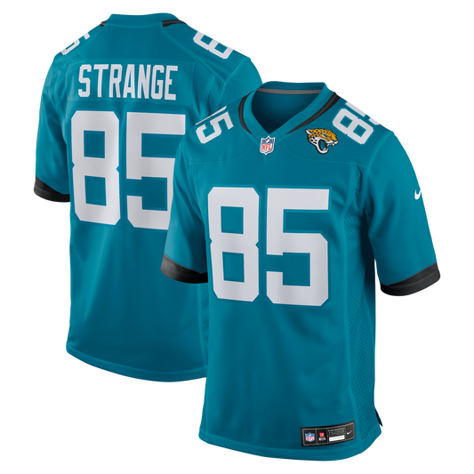 Men's Jacksonville Jaguars Brenton Strange Teal Team Game NFL Football Jersey - view 1