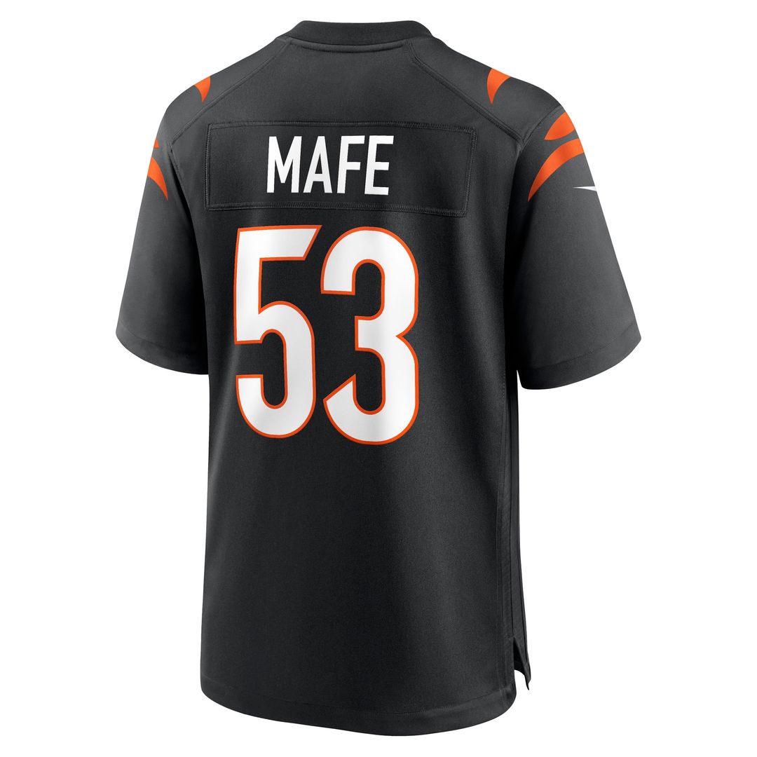 Men's Cincinnati Bengals Boye Mafe Black Team Game NFL Football Jersey - view 3