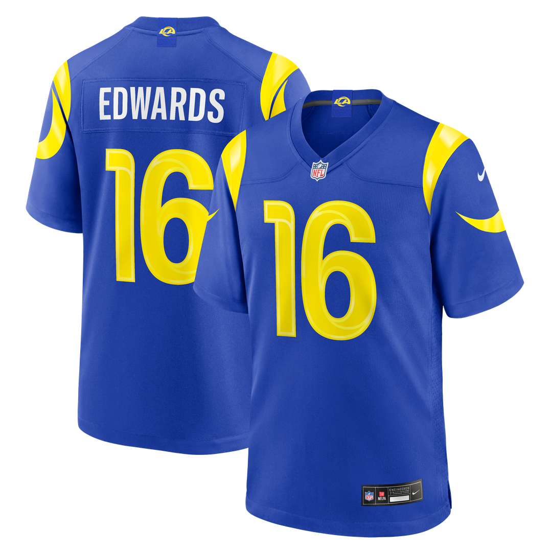 Men's Los Angeles Rams Tru Edwards Royal Team Game NFL Football Jersey - view 1
