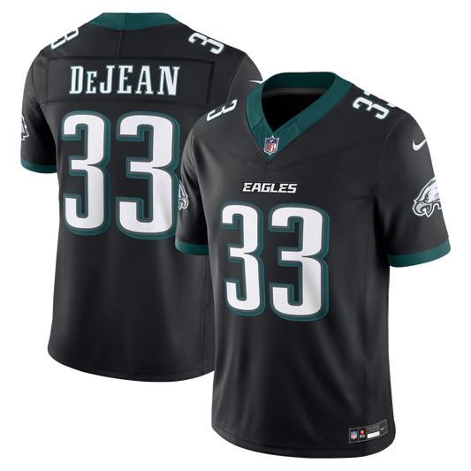 Men's Philadelphia Eagles Cooper DeJean Black Alternate Stitched Limited NFL Football Jersey - view 1