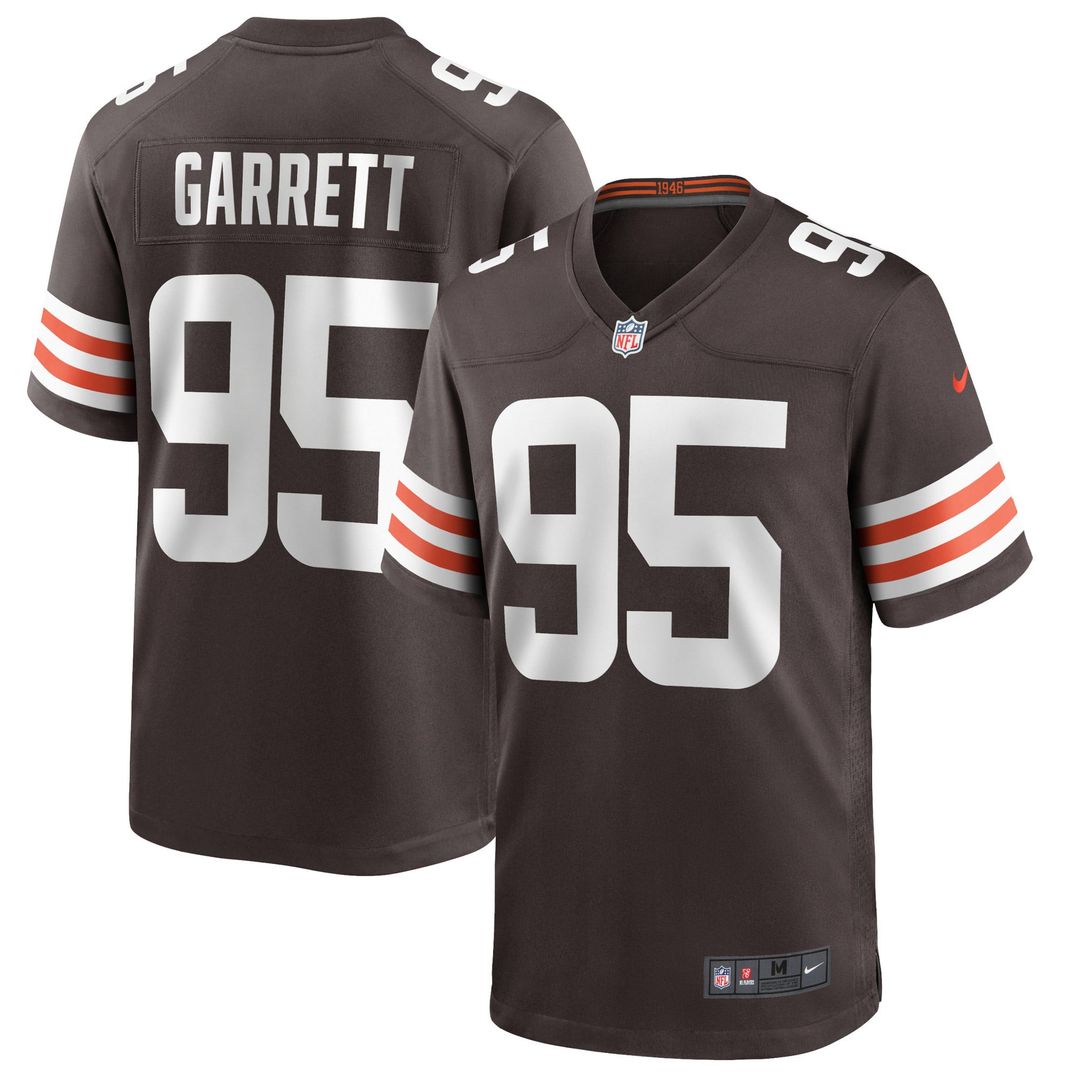 Men's Cleveland Browns Myles Garrett Brown Game NFL Football Jersey - view 1